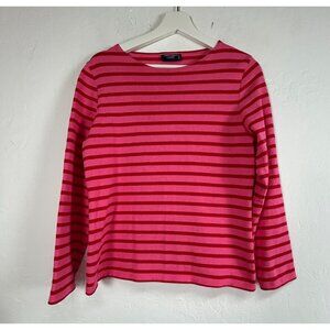 Saint James L'atelier Women's Pink Striped Pullover Shirt Top Cotton Size 8